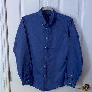 Boy's 16 Lands' End blue button down shirt